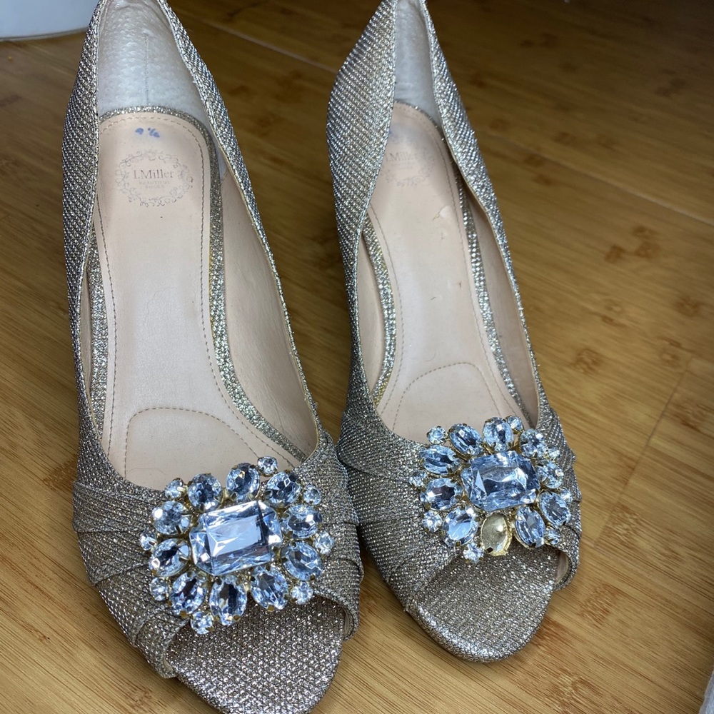 Bejeweled prom shoes